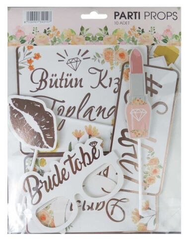 KONUŞMA BALONU SETİ BRIDE TO BE ROSE PK:10 KL:100