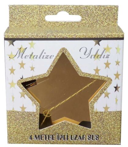 SÜS SARKIT YILDIZ METALİZE PARLAK ALTIN 24 LÜ SET