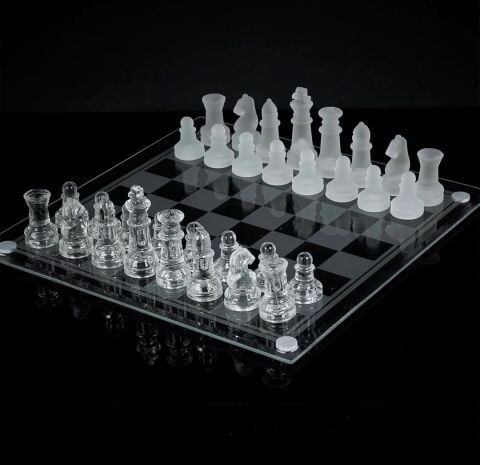 Cam Satranç Takımı 25*25 cm