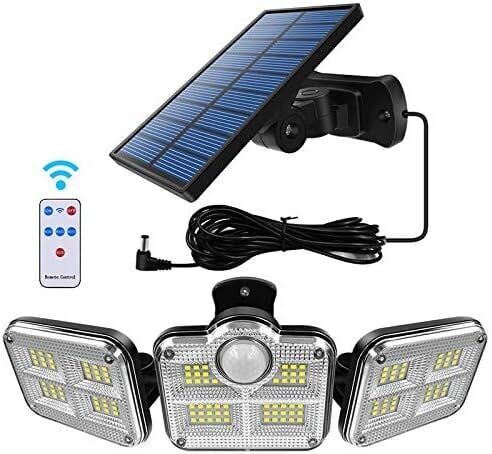 Solar Panelli Uzaktan Kumandalı 122 LED Bahçe Aydınlatması
