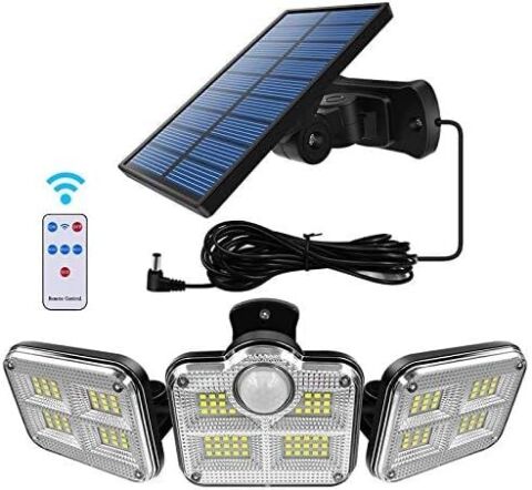 Solar Panelli Uzaktan Kumandalı 122 LED Bahçe Aydınlatması