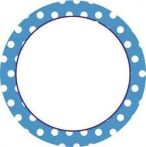 Puantiyeli Bebek Yuvarlak etiket 1 Sayfa (54Adet)