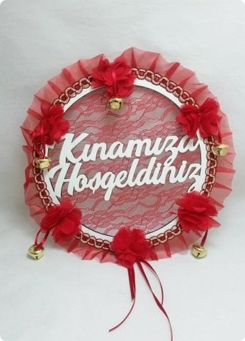Kınamıza Hoşgeldiniz Dantelli Zilli Tef