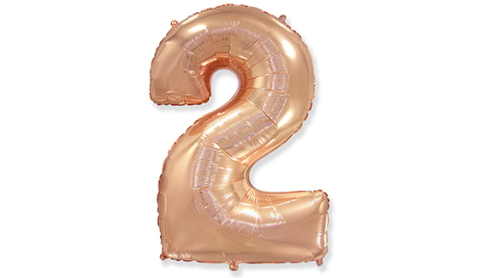32 İNC FOLYO BALON RAKAM 2 ROSE GOLD
