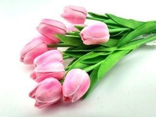 1 DEMET ISLAK LALE ÇİÇEK PEMBE