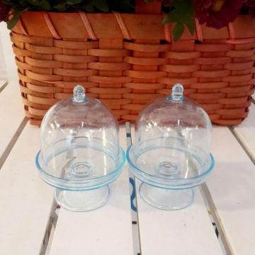 12 Li Kurabiye Sunum Renkli Mini Mika Fanus