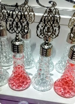 50 Adet Metal Tepelikli Kristalize Şişe