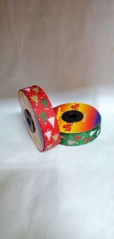 2 Cm (20 Mt.) Yılbaşı Ağaçlı Grogren Kurdele
