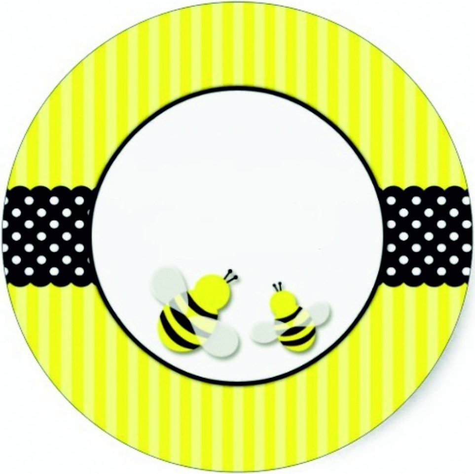 Arı Bebek Yuvarlak etiket 1 Sayfa (54Adet)