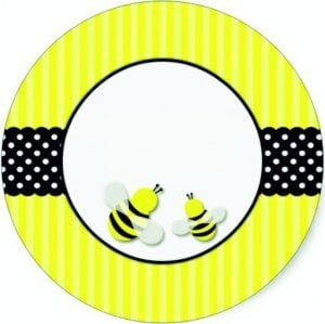 Arı Bebek Yuvarlak etiket 1 Sayfa (54Adet)