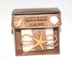 20 Li Süslü Deniz Figürlü Sabun Kutuda