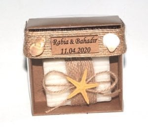 20 Li Süslü Deniz Figürlü Sabun Kutuda