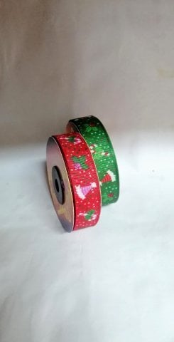 2 Cm (20 Mt.) Yılbaşı Şapkalı Grogren Kurdele