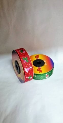 2 Cm (20 Mt.) Yılbaşı Şapkalı Grogren Kurdele