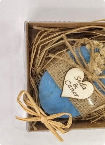 20 Adet Süslü Çiçekli Kutuda Sabun Söz,Nişan,Nikah Şekeri hediyelik