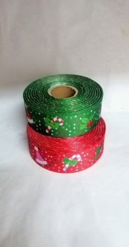 3 Cm (20 Mt.) Yılbaşı Şapkalı Grogren Kurdele