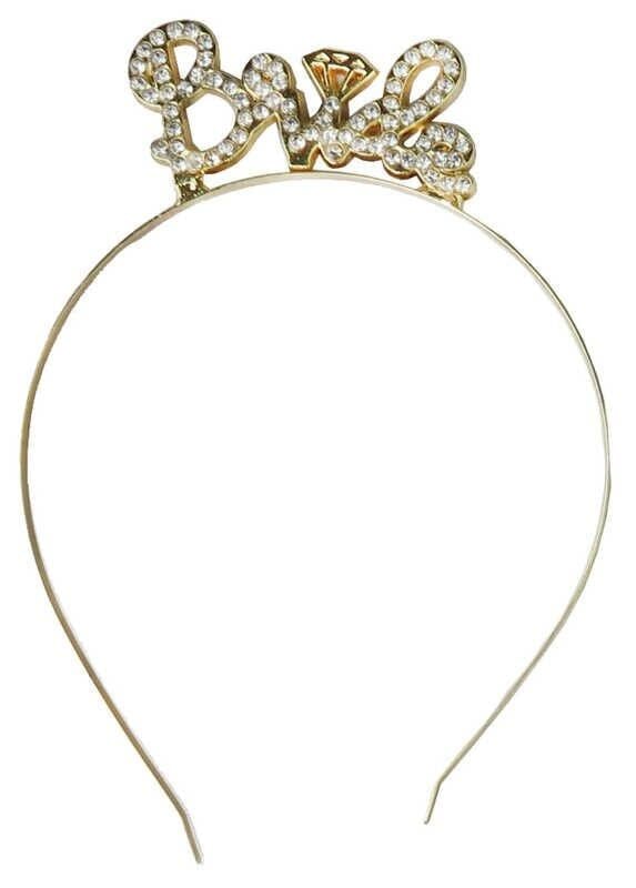 TAÇ METAL TAŞLI BRIDE PIRLANTALI ALTIN PK:1