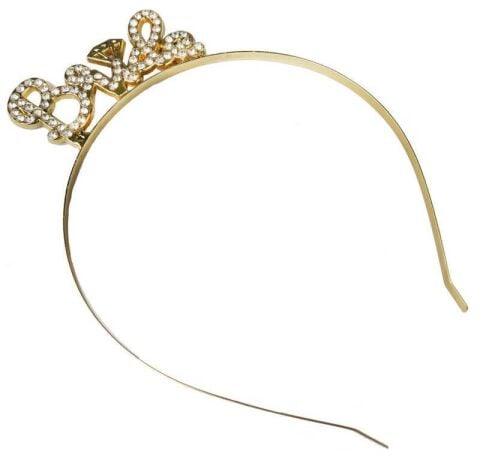 TAÇ METAL TAŞLI BRIDE PIRLANTALI ALTIN PK:1