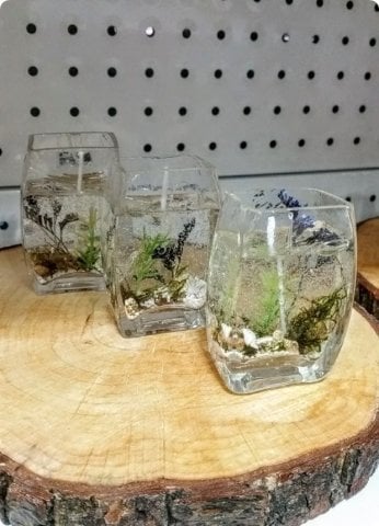 6 adet deniz süsü objeli jel mum