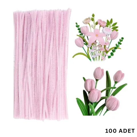 100 lü Şönil Tel (El İşi, DIY, Hobi ve Çiçek Yapım Teli) 6 mm - 30 Cm