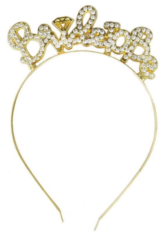 TAÇ METAL TAŞLI TAŞLI BRIDE TO BE ALTIN PK:1