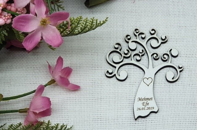Kıvrımlı ahşap ağaç (8*9cm)