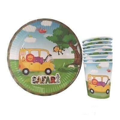 8 Li Safari Tabak & Bardak Seti