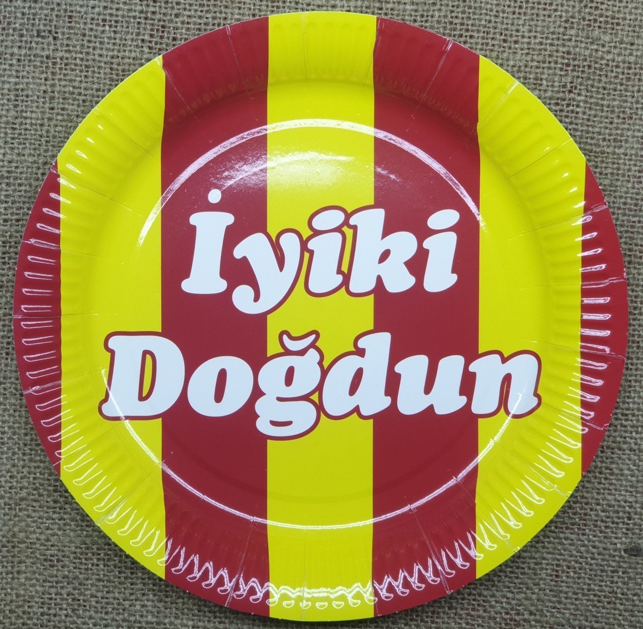 8 li Sarı Kırmızı İyiki Doğdun Tabak