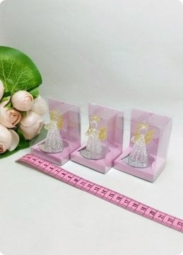 Cam Melek Altın Simli  (Pembe Asetat Kutulu)