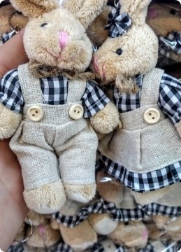 20 Li Pitikareli Peluş Tavşan Anahtarlık