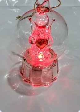 Işıklı Melek Top Küre Cam fanus
