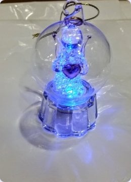 Işıklı Melek Top Küre Cam fanus