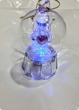 Işıklı Melek Top Küre Cam fanus