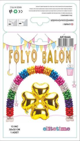 FOLYO BALON KALP ÇİÇEKİ ALTIN 13 INC PK:1 KL:400