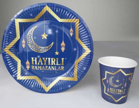 8 Lİ KARTON TABAK HAYIRLI RAMAZANLAR