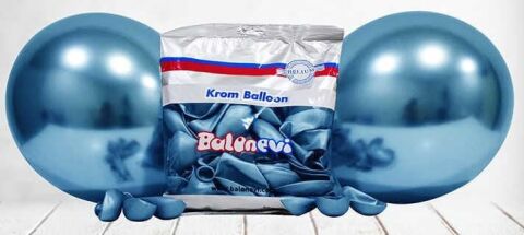 BALON KROM PARLAK 5 İNC MAVİ PK:100 KL:36