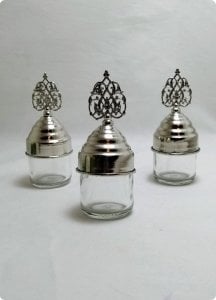 20 li Metal Güneş Tepelikli Cam Kavanoz