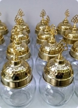 60 LI Metal Tepelikli Kuruyemişlik Büyük Cam Kavanoz 10 lu