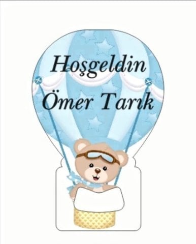 Uv Baskılı Magnet Yıldızlı Ayıcıklı Balon Açacak