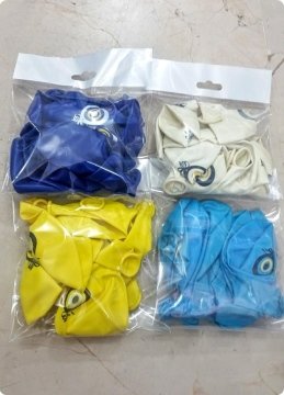10 Lu Nazar Boncuk Baskılı 12'' inç Balon Pakedi