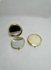 12 li Yuvarlak (Metal) Sade Makyaj / El aynası