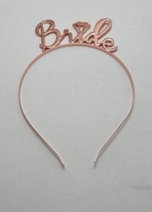 Bride Yazılı Bakır Metal Taç