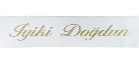 KUŞAK KURDELA İYİKİ DOĞDUN ALTIN PK:2MT KL:200