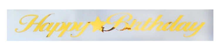 KUŞAK KURDELA HAPPY BIRHDAY BEYAZ ALTIN PK:1.5 MT