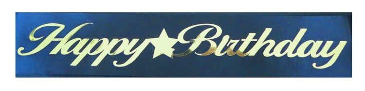 KUŞAK KURDELA HAPPY BIRHDAY SİYAH ALTIN PK:1.5 MT