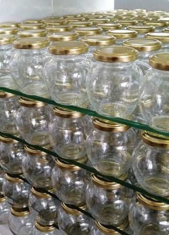 10 Lu Düz Kapaklı 210 cc Çerezlik Cam Yumurta Kavanoz