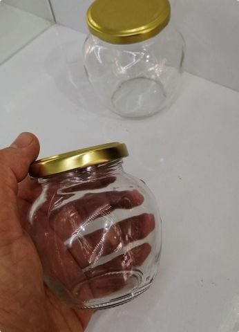 10 Lu Düz Kapaklı 370 cc Çerezlik Cam Yumurta Kavanoz
