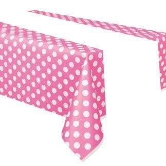 MASA ÖRTÜSÜ PUANLI PEMBE 108*180cm
