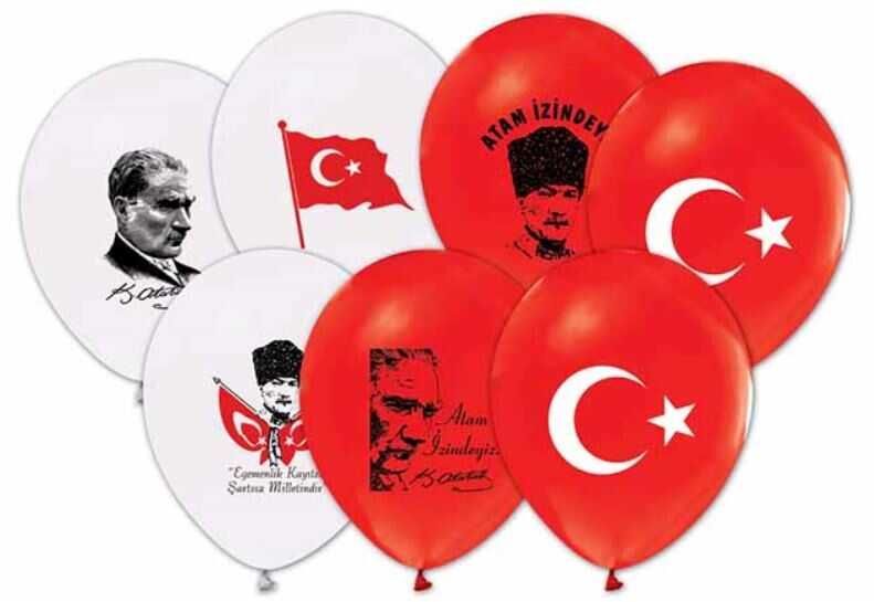 100 LÜ BALON ATA VE BAYRAKLI