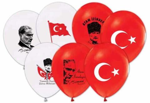 100 LÜ BALON ATA VE BAYRAKLI